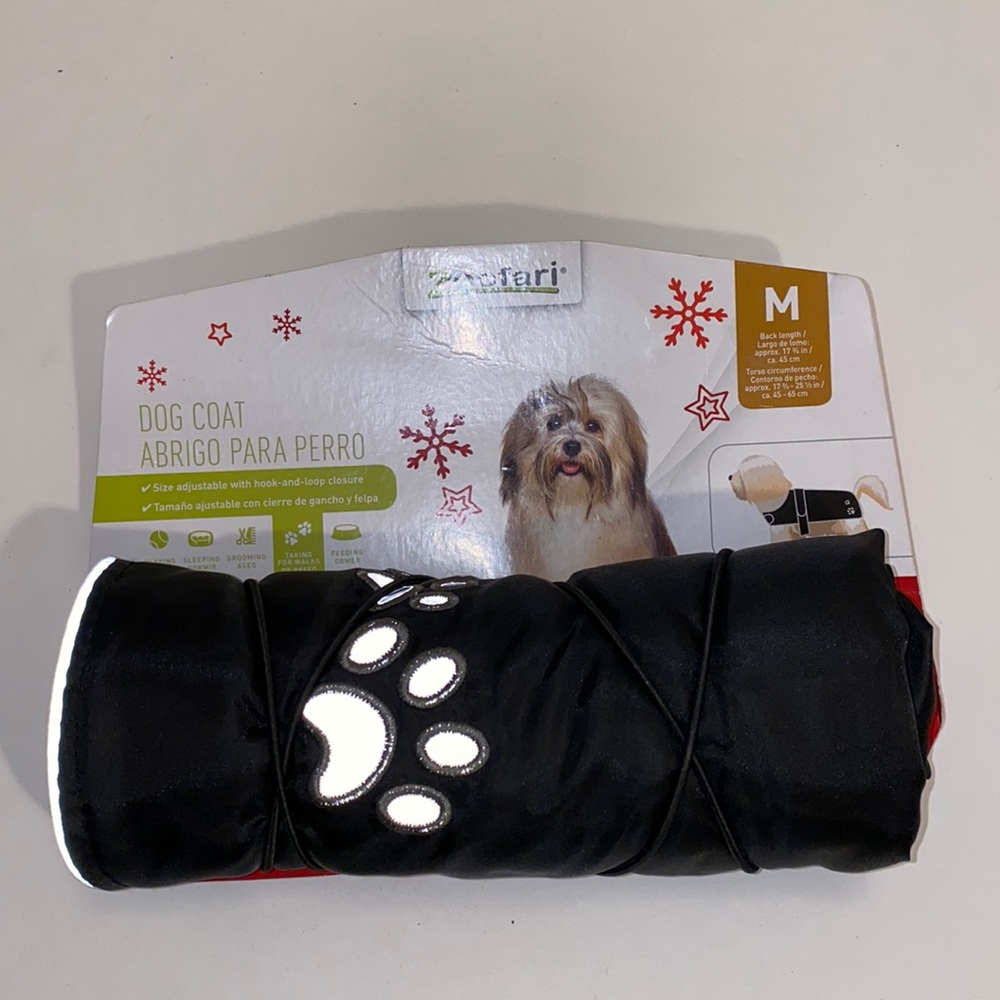 New dog raincoat size M